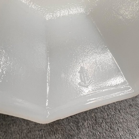 Vintage Anchor Hocking Milk Glass Pedestal Dish with Lid Candy Treats Grapevine - Picture 12 of 12